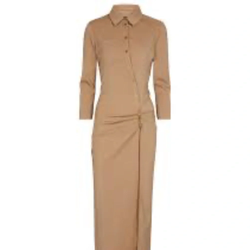 NWT Jacquemus ‘La Robe Jocou’ Midi Shirt Dress Tan/Beige FR44/ US12 $840 Retail - Picture 4 of 14